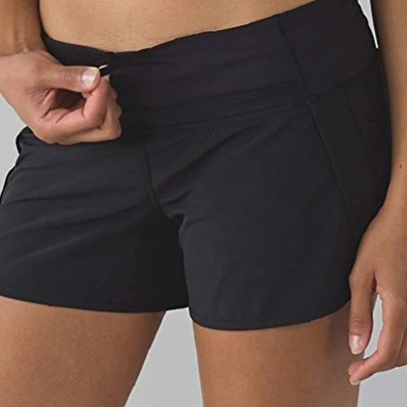 lululemon athletica Pants - EUC Lululemon Run Times II Short Black, 4", SIZE 8
